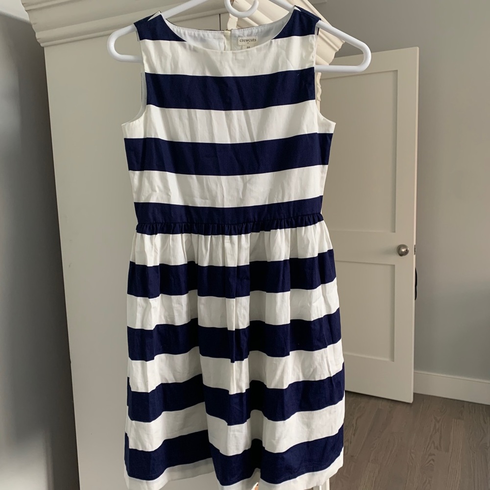 Striped blue and white dress